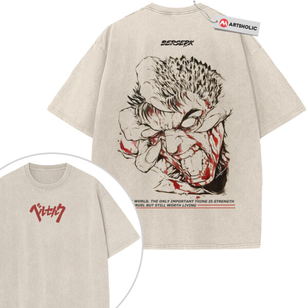 Guts Shirt, Berserk Shirt, Anime Shirt, Vintage T-Shirt 2-Sided