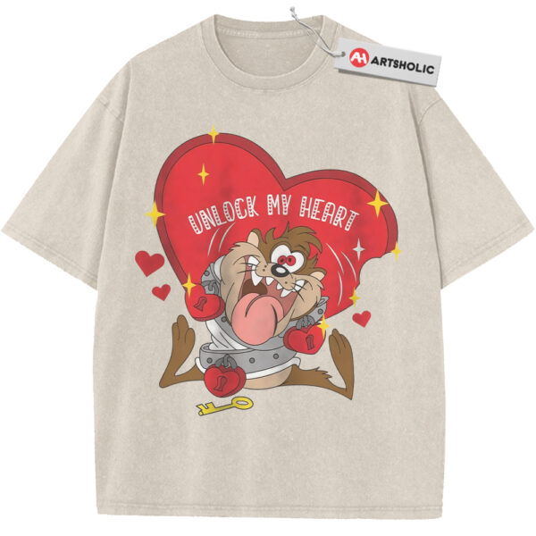 Tasmanian Devil Shirt, Looney Tunes Shirt, Valentine's Day Shirt, Animated Shirt, Vintage Tee