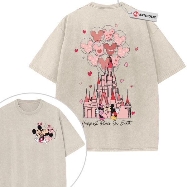 Mickey Mouse Shirt, Valentine's Day Shirt, Animated Shirt, Vintage T-Shirt 2-Sided