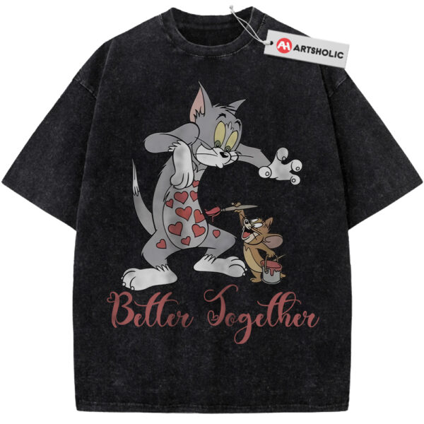 Tom and Jerry Shirt, Valentine's Day Shirt, Animated Shirt, Vintage T-Shirt
