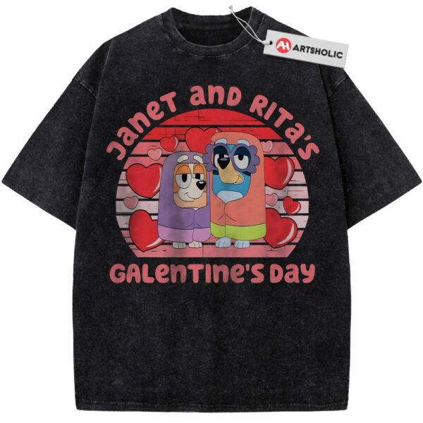 Janet and Rita Shirt, Bluey Shirt, Valentine's Day Shirt, Animated Shirt, Vintage Tee