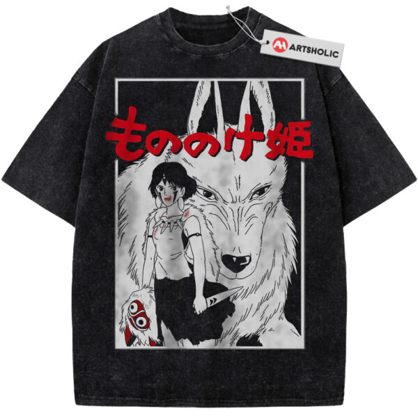 San Shirt, Princess Mononoke Shirt, Studio Ghibli Shirt, Anime Shirt, Vintage T-Shirt - Black, M