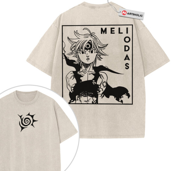 Meliodas Shirt, Seven Deadly Sins Shirt, Anime Shirt, Vintage Tee 2-Sided