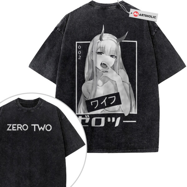 Zero Two Shirt, Darling in the Franxx Shirt, Anime Shirt, Vintage T-Shirt 2-Sided