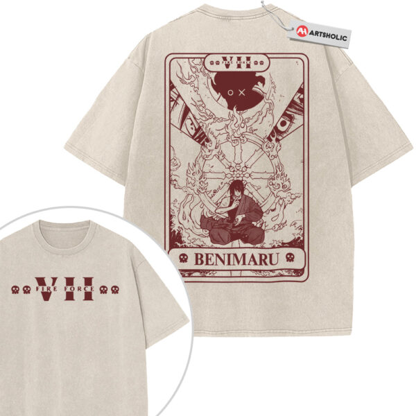 Benimaru Shinmon Shirt, Fire Force Shirt, Anime Shirt, Vintage T-Shirt 2-Sided