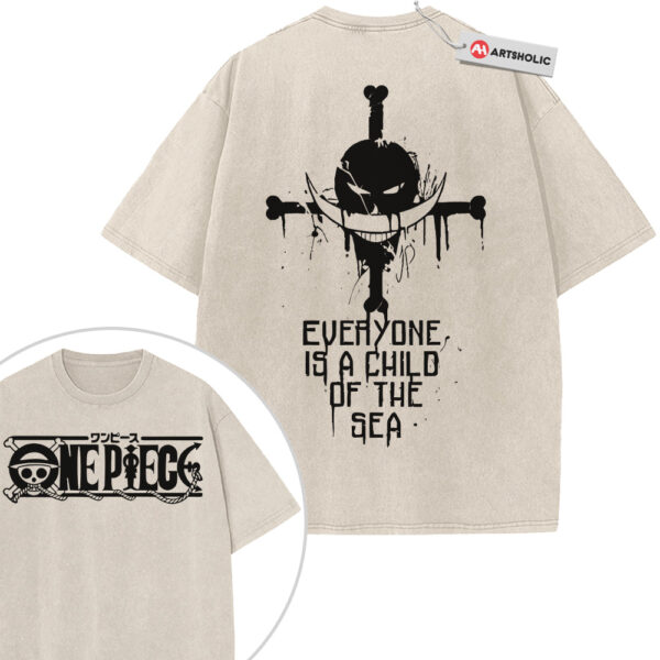 Whitebeard Pirates Shirt, One Piece Shirt, Anime Shirt, Vintage T-Shirt 2-Sided