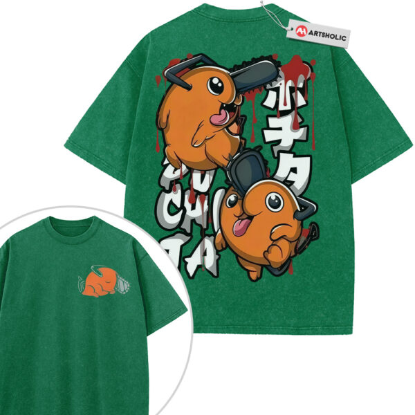 Pochita Shirt, Chainsaw Man Shirt, Anime Shirt, Vintage Tee 2-Sided