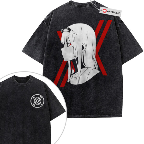 Zero Two Shirt, Darling in the Franxx Shirt, Anime Shirt, Vintage T-Shirt 2-Sided