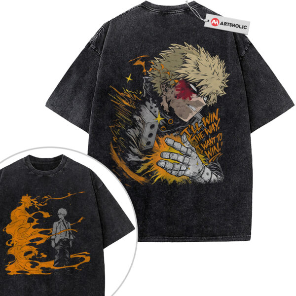 Katsuki Bakugo Shirt, Kacchan Shirt, MHA Shirt, Anime Shirt, Vintage Tee 2-Sided