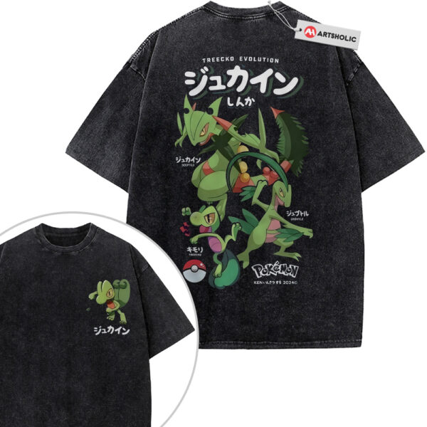 Sceptile Grovyle and Treecko Shirt, Pokemon Shirt, Anime Shirt, Vintage Tee 2-Sided