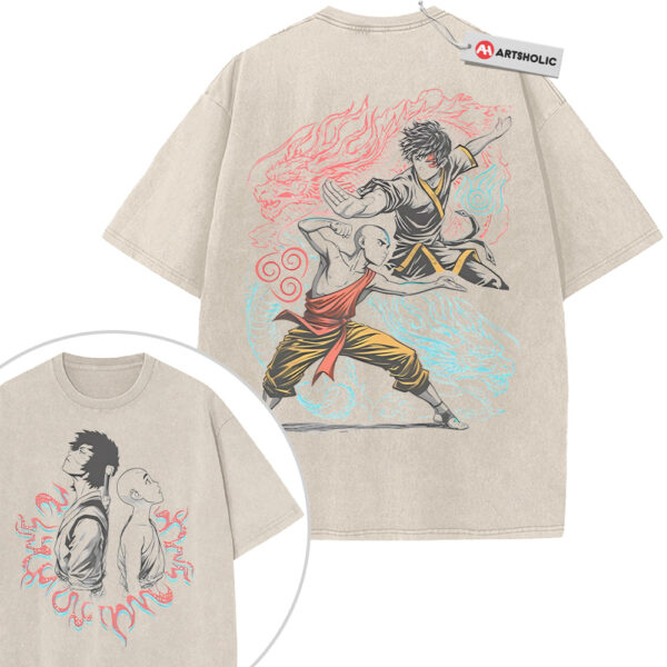 Aang and Zuko Shirt, Avatar the Last Airbender Shirt, Animated Shirt, Vintage T-Shirt 2-Sided