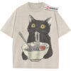 Ramen Cat Shirt, Japanese Streetwear Shirt, Vintage T-Shirt