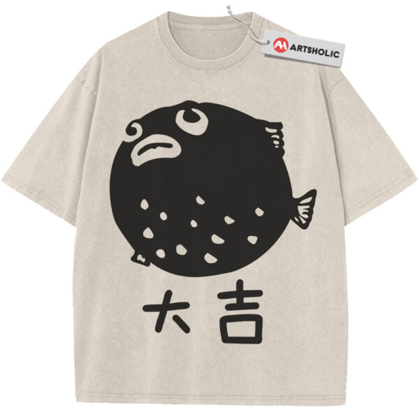 Pufferfish Shirt, Japanese Streetwear Shirt, Vintage T-Shirt